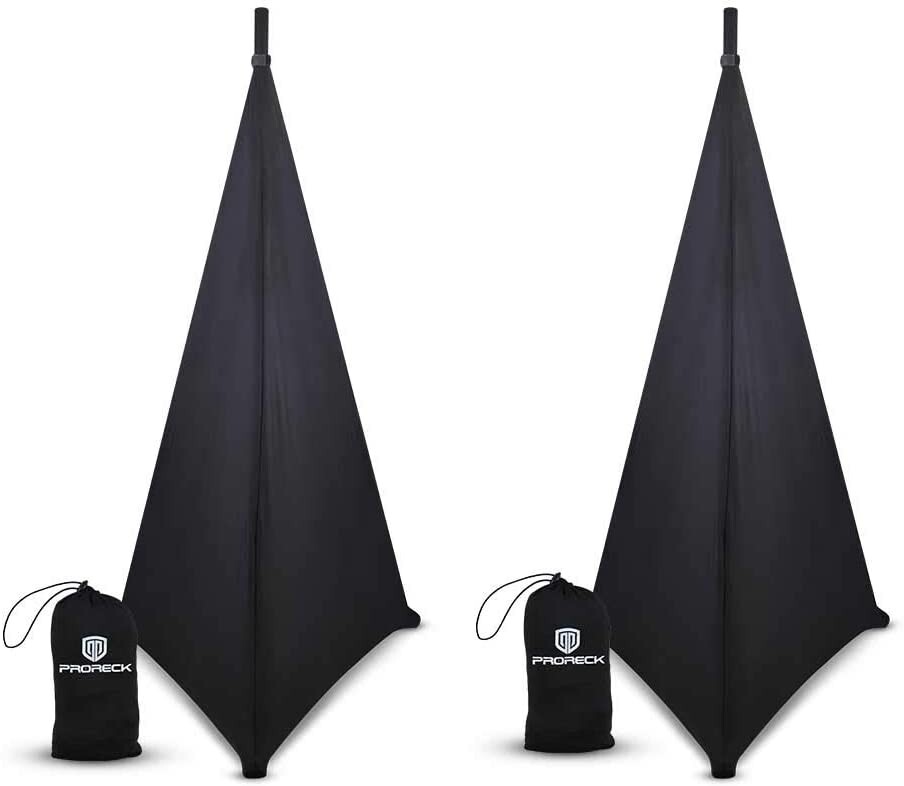 Proreck Speaker Stand Cover Tripod Stand Skirt Skrim Cover Black--2 For Party