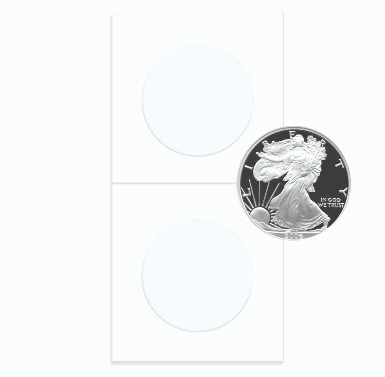 NEW (15 pk) BCW Coin Paper Flip- Eagle / Crown