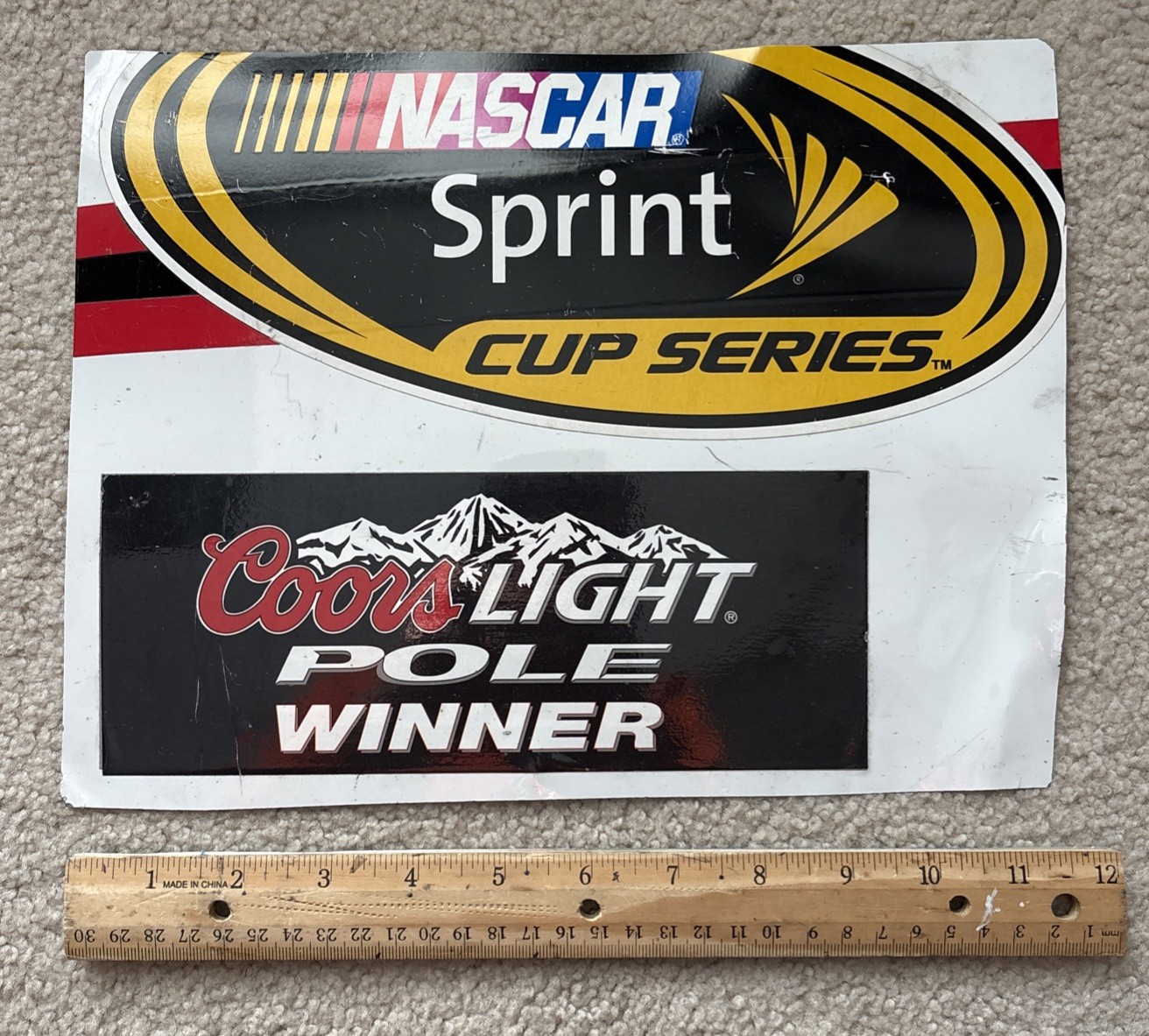 Kasey Kahne 2012 Talladega Race Used Pole Winner Sheet metal Rare Pole Sticker