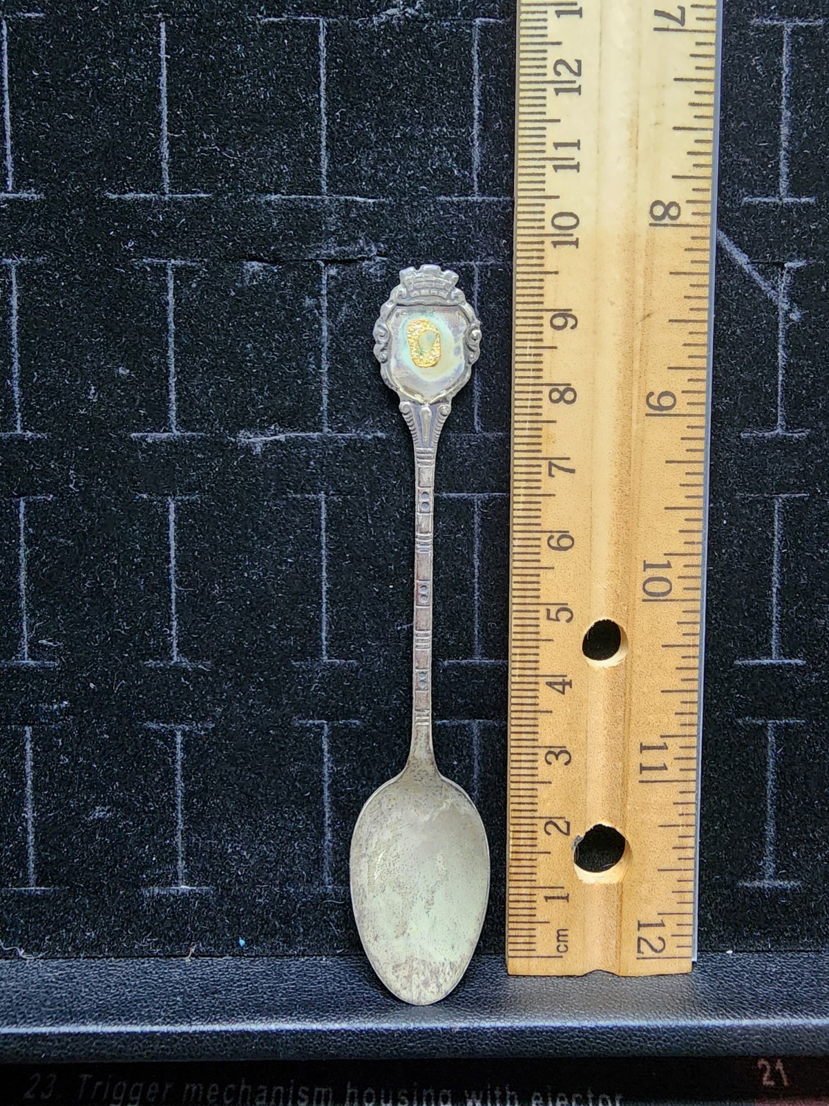 Antique Scrap Sterling Silver Spoon Used 7 Grams Missing Deco Top