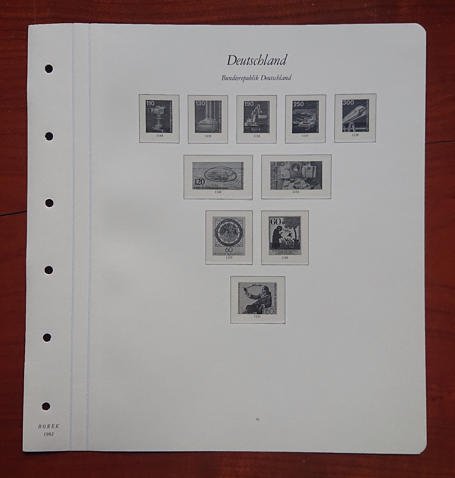 Vordruckblatt Federal Republic Germany Borek 1982 S.S.93 Technology