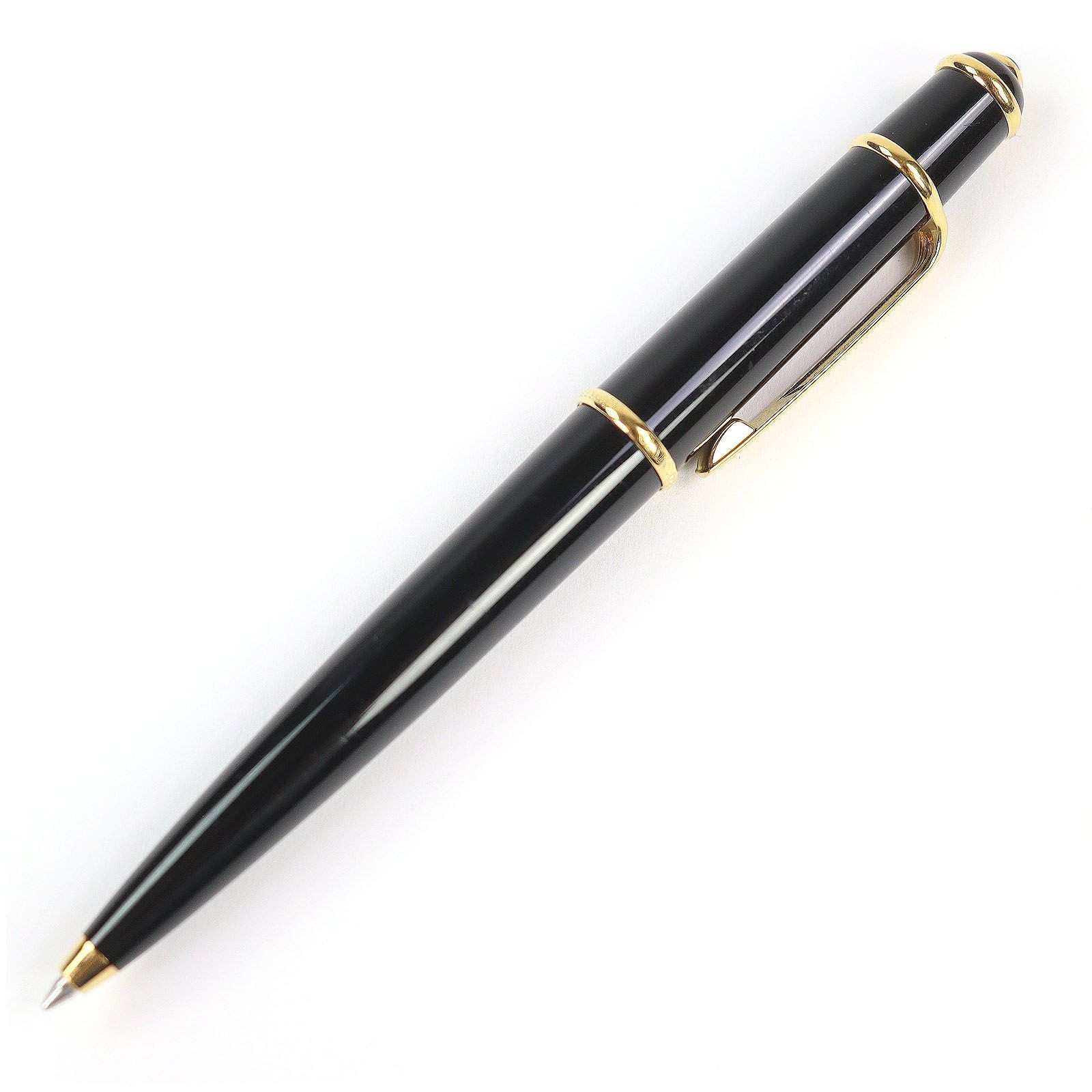Cartier Diavolo De Blue Gemstone Twist Ballpoint Pen Black Gold With Case 