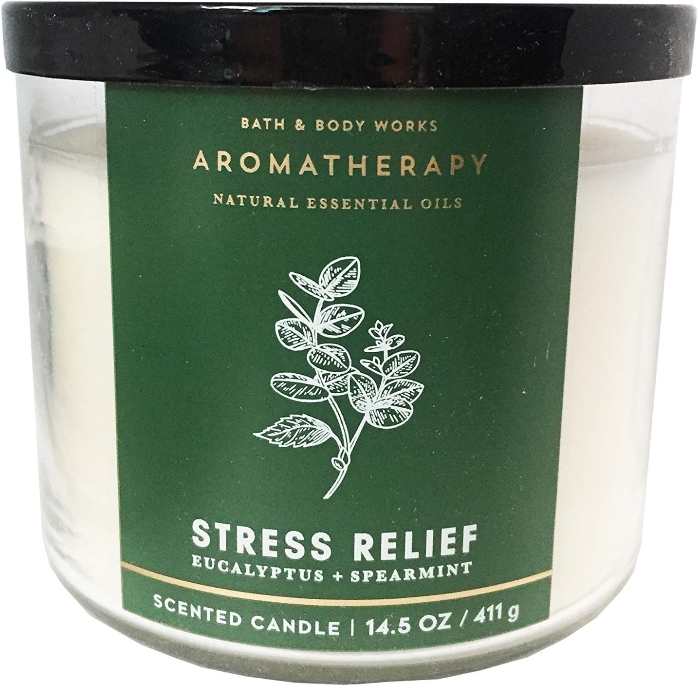 Aromatherapy Stress Relief 3-Wick Candle Eucalyptus Spearmint