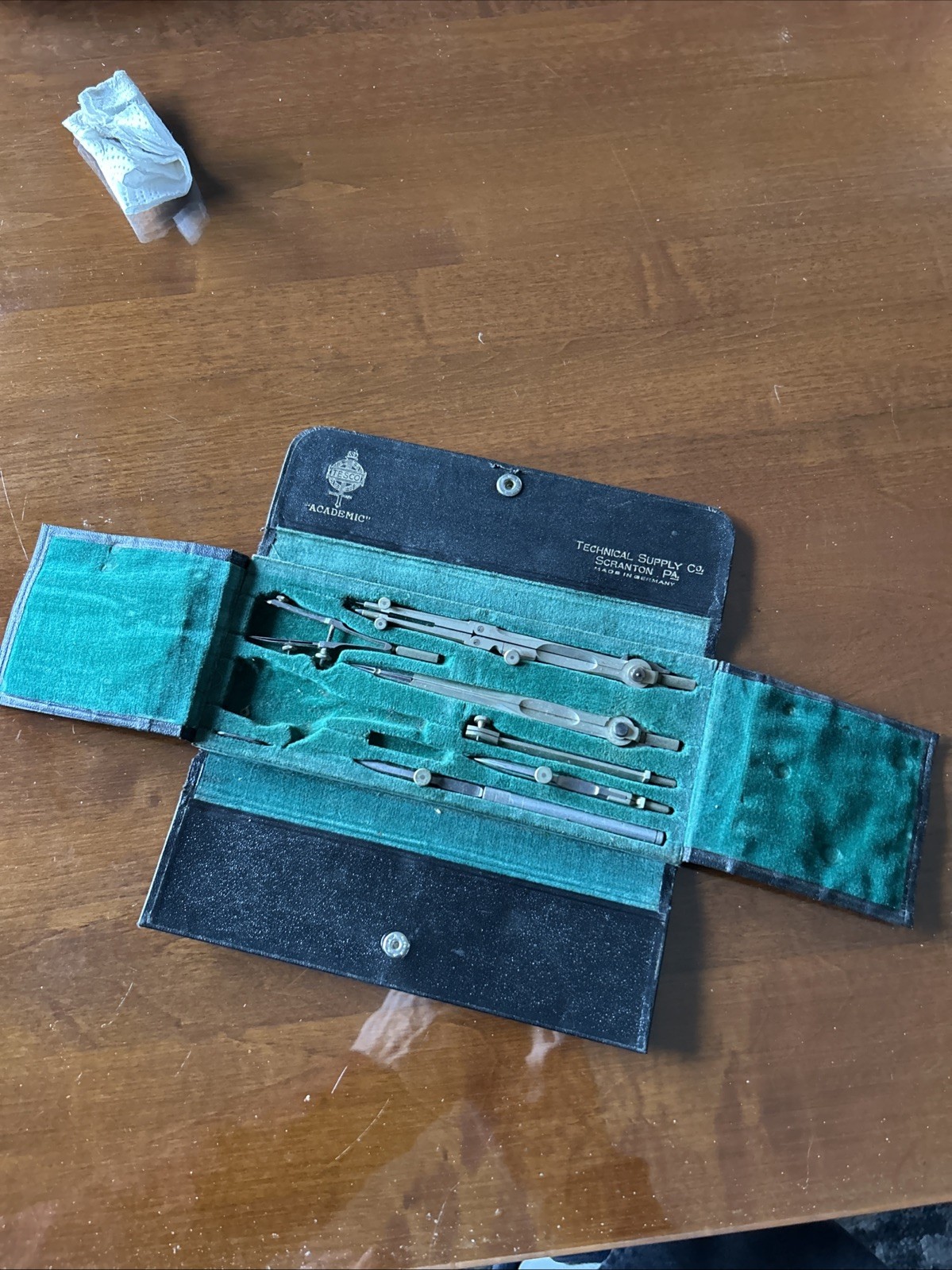 VINTAGE TESCO "ACADEMIC", GERMANY DRAFTING SET OF TOOLS IN CASE Parts