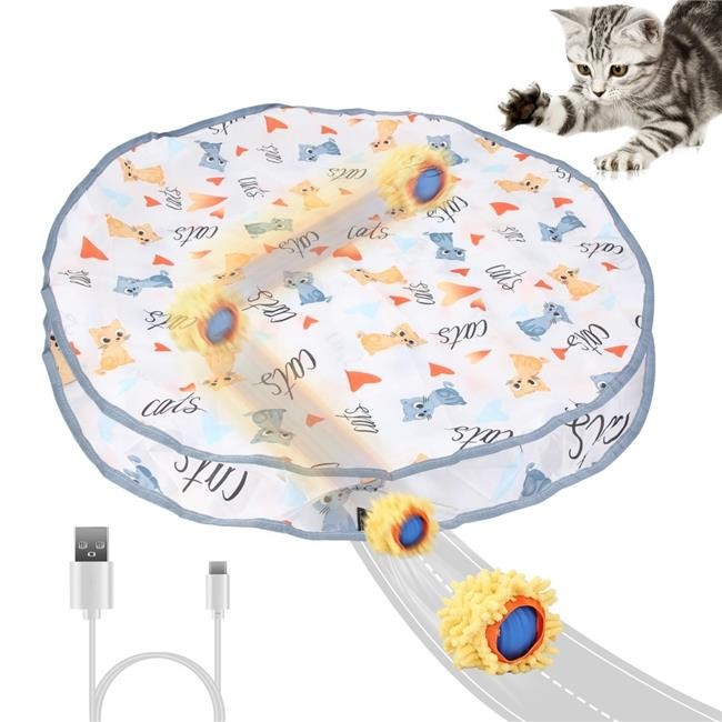 Fresh Fab Finds FFF-GPCT5187 Rechargeable Cat Toy Ball Motion-Activated Rolli...