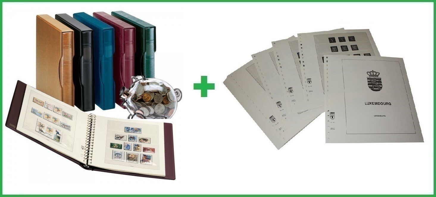 Lindner-180-1124V-Luxembourg Printed Album T-Printed Pages 1852-1944