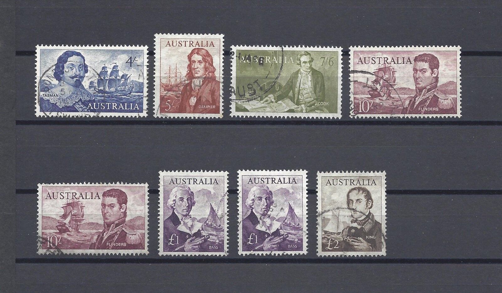 AUSTRALIA 1963/65 SG 355/360 + 358a/359a USED