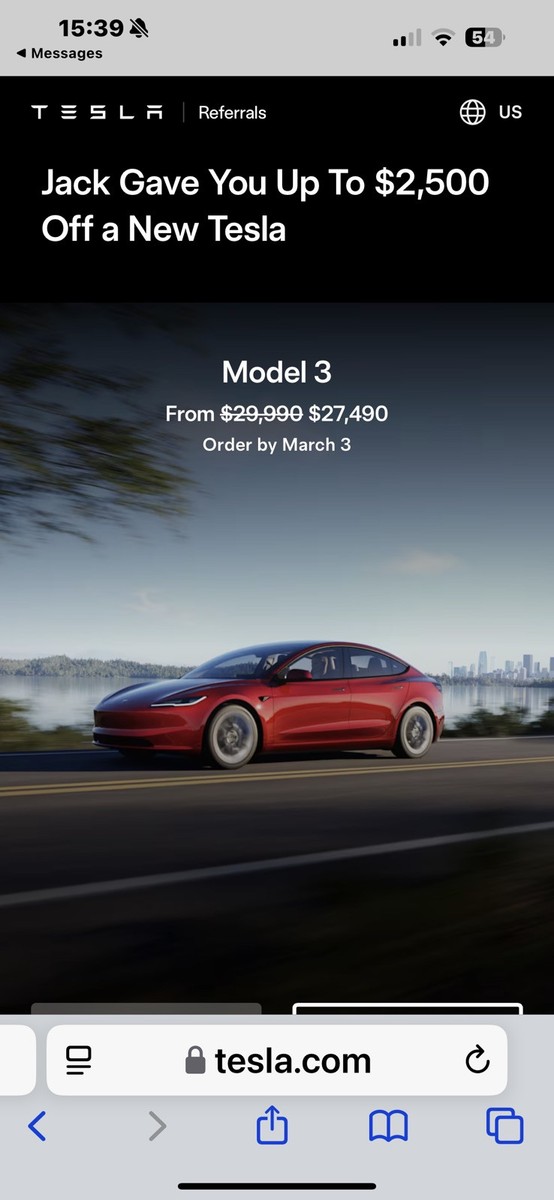 $1,000–$2,000 OFF Tesla Referral for Model S, 3, X, & Y