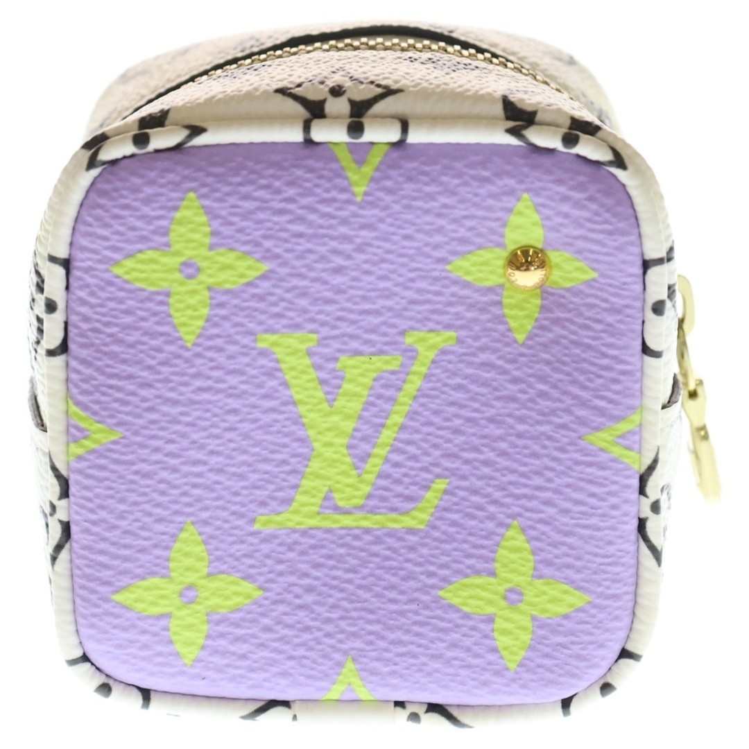 LOUIS VUITTON Monogram Giant Portomone Cube Pouch White PVC Leather M67669 Used