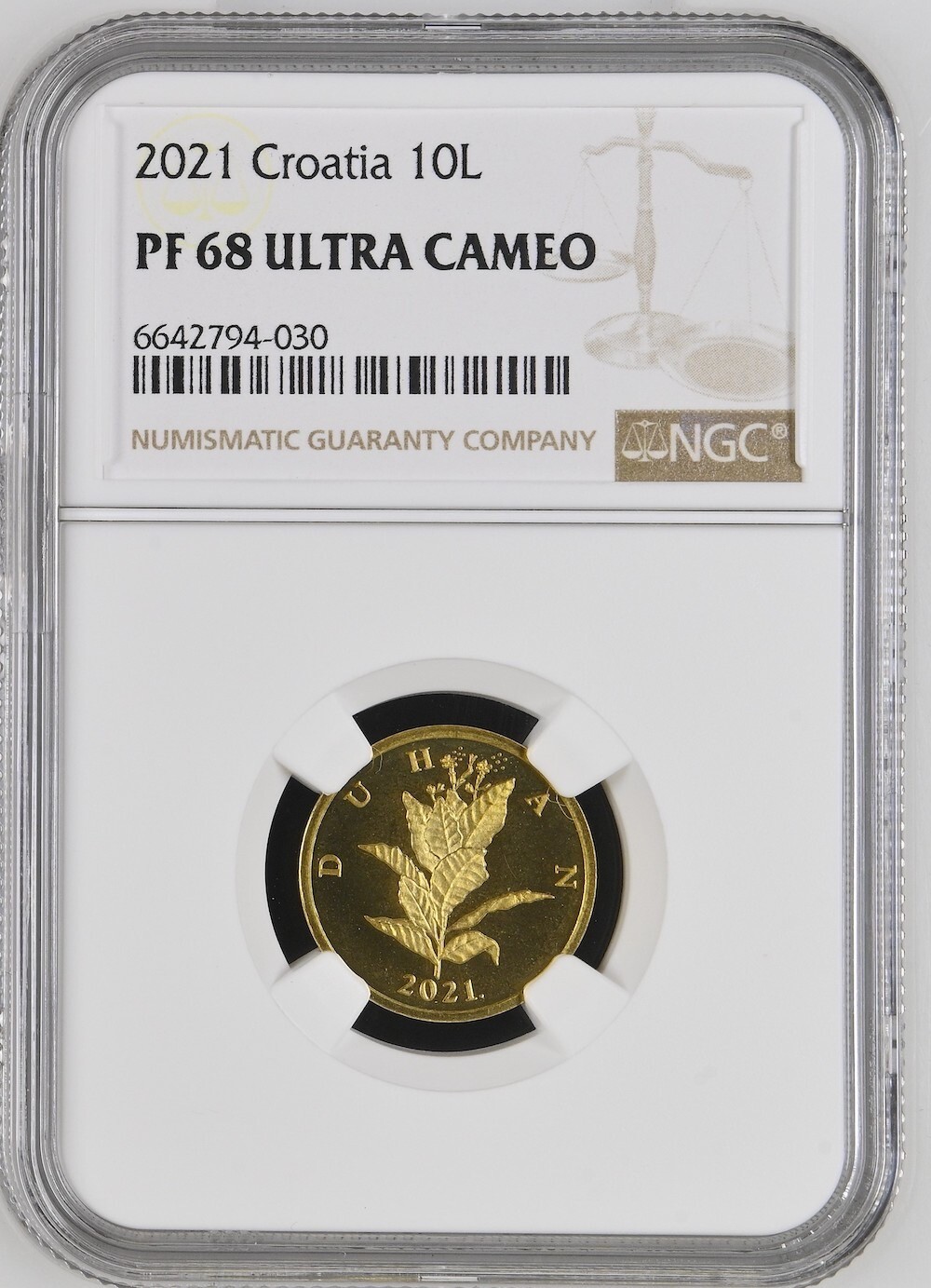 CROATIA coin 10 Lipa 2021 NGC PF 68 Ultra Cameo