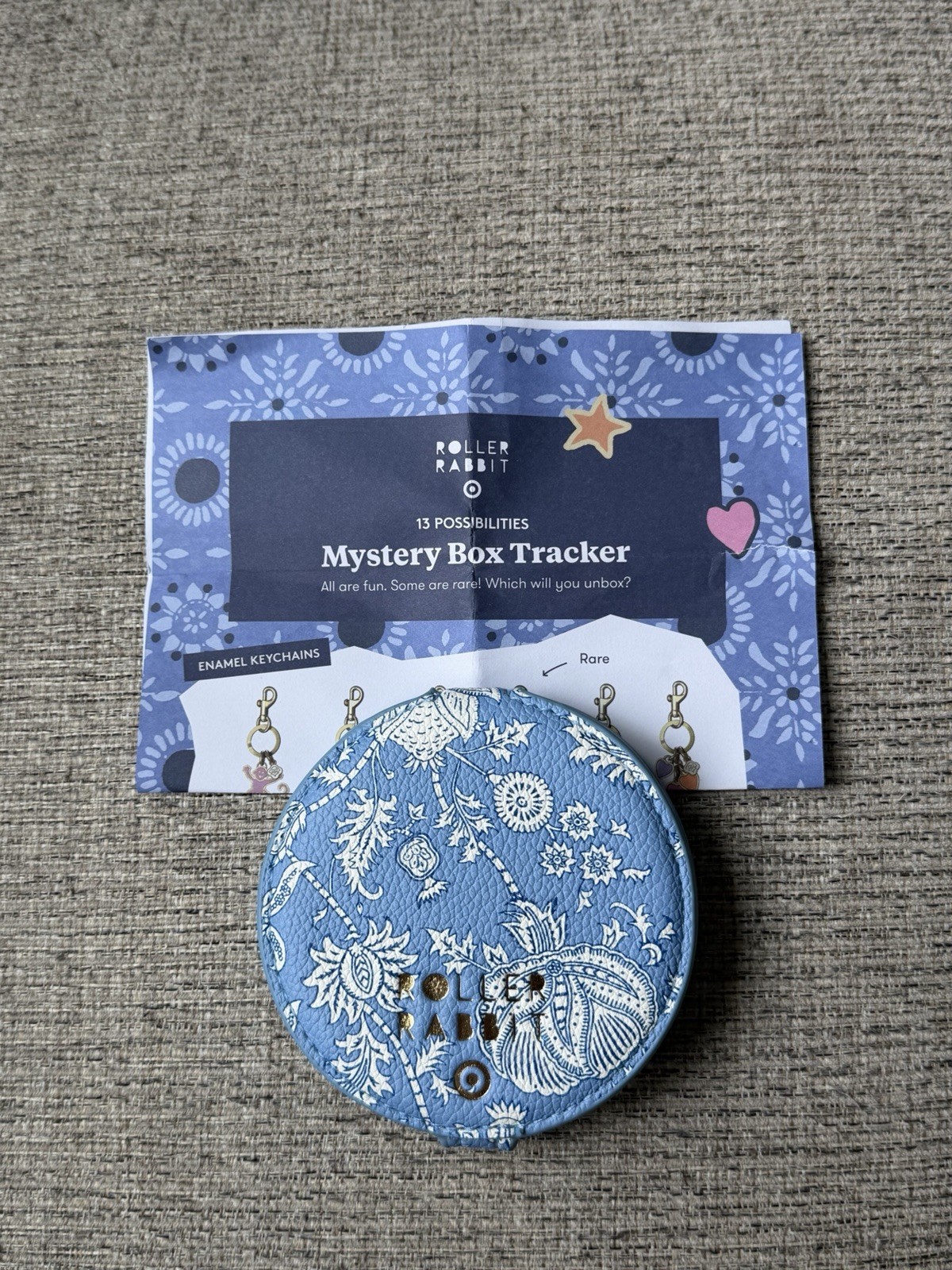 (Opened Box) Roller Rabbit x Target Mystery Box Blue & Teal Compact Mirror