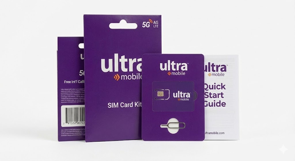 Ultra Mobile SIM Card Kit | 5G Unlimited Talk Text | 3-in-1 | T-Mobile Network 