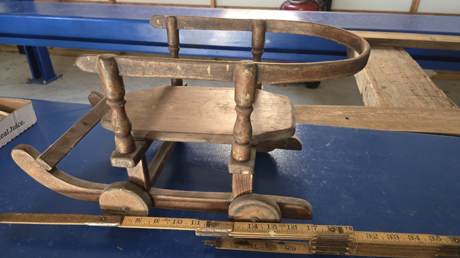 Vintage Wooden Doll Carriage Buggy