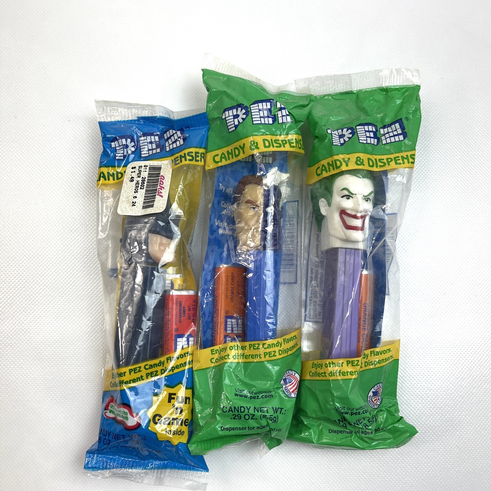 Pez Candy And Dispenser DC Comics Batman Joker Two-Face Harvey Collectible Toy