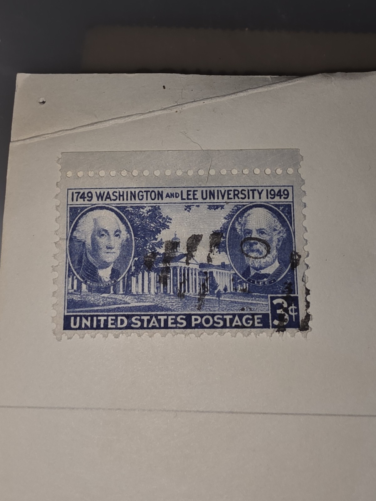 Vintage US Washington And Lee University 3c Stamp Used - #F1218