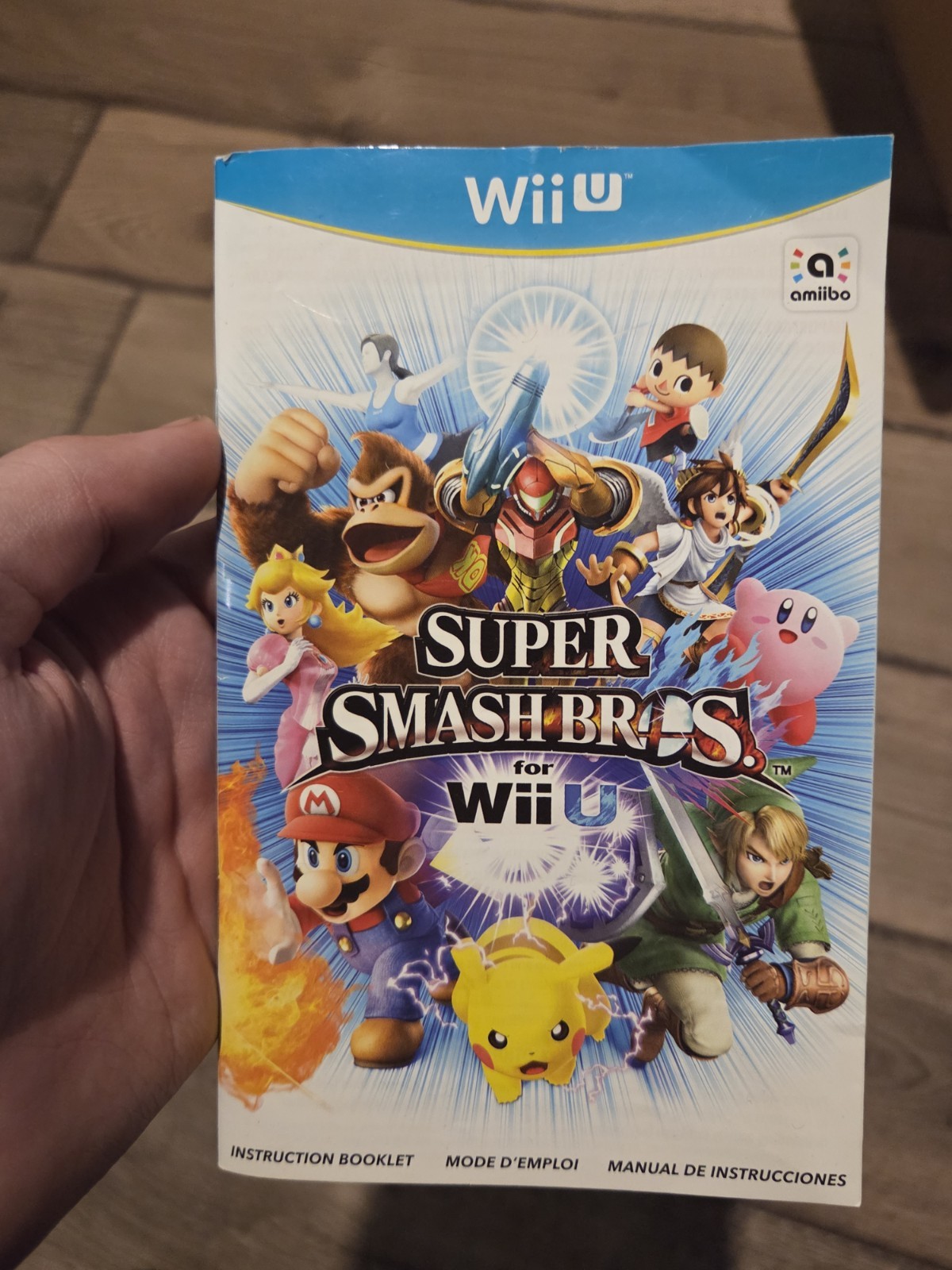 Super Smash Bros (Nintendo Wii U, 2014) MANUAL ONLY 