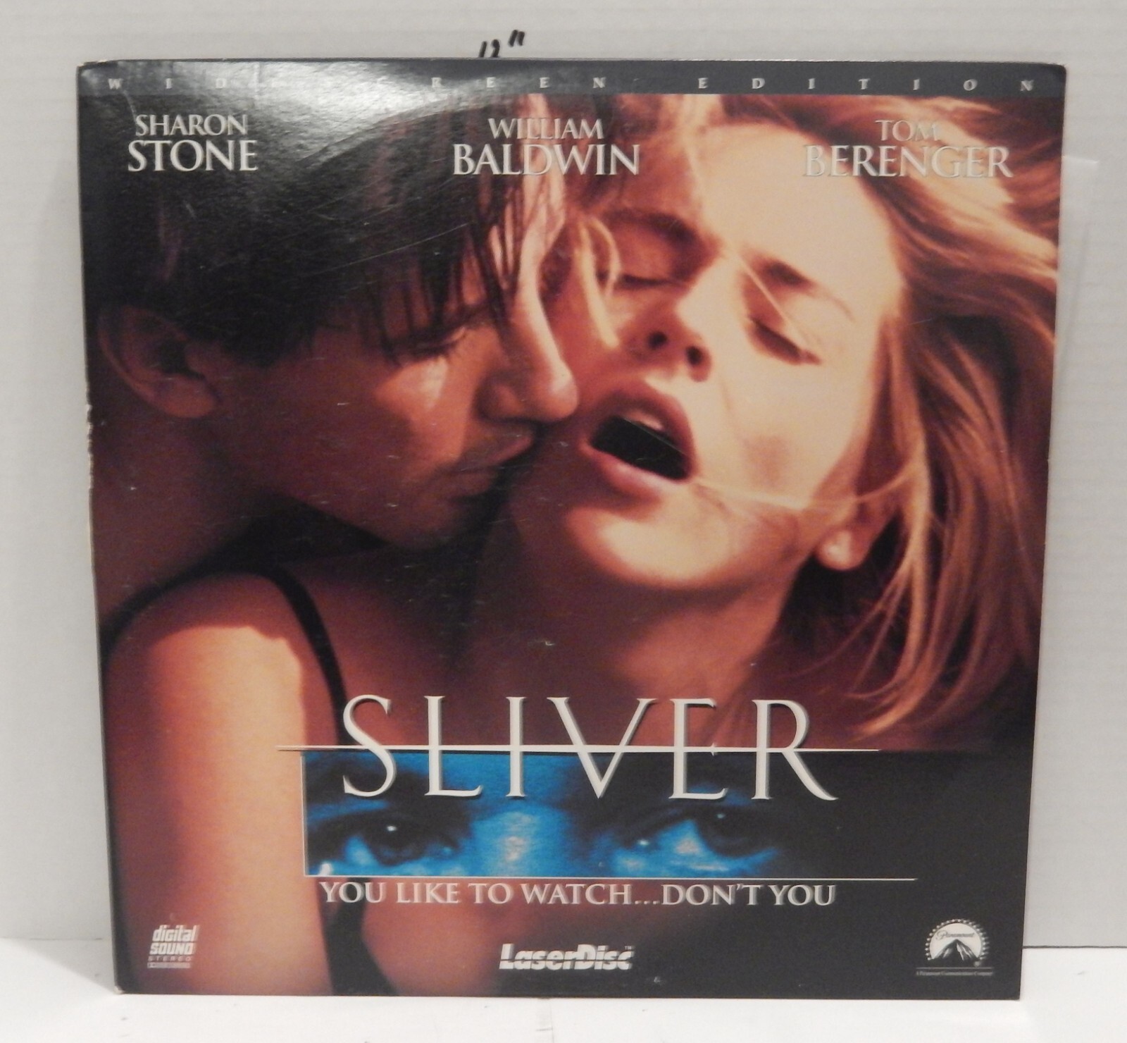 Laserdisc 1993 Sliver Sharon Stone William Baldwin Tom Berenger Laser Disc