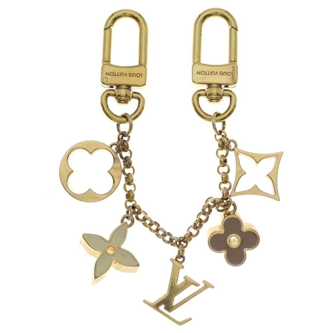 LOUIS VUITTON Chain Fleur De Monogram Bag Charm Gold M01413 Used e610e191bf8774f