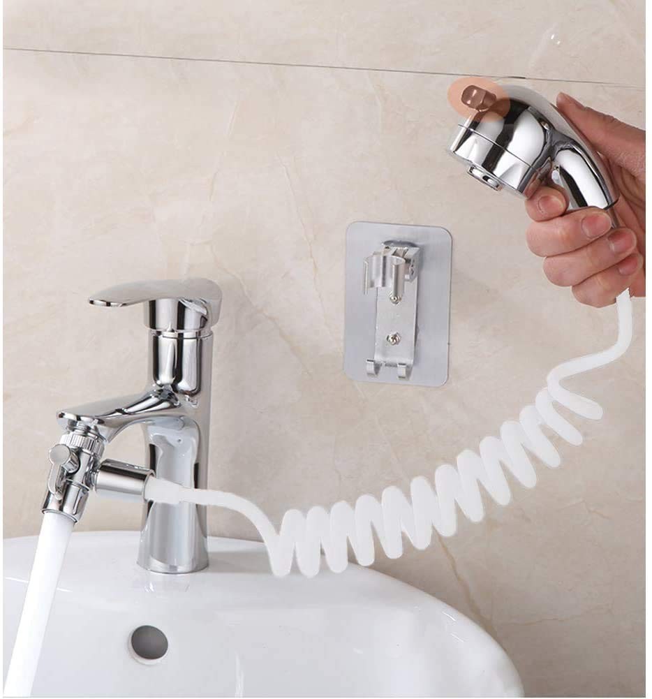 Sink Faucet Sprayer Hand Shower Sink Shower Hose Sprayer for Hair Washing,Rin...