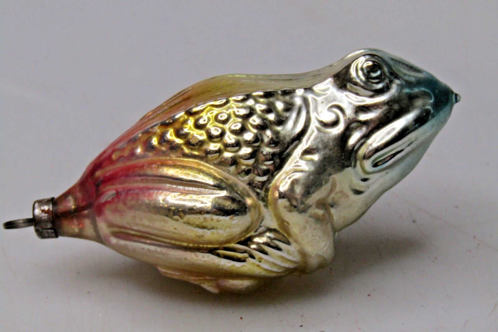 Vintage Blown Glass LEAP FROG Multicolor Figurine Christmas Ornament Germany