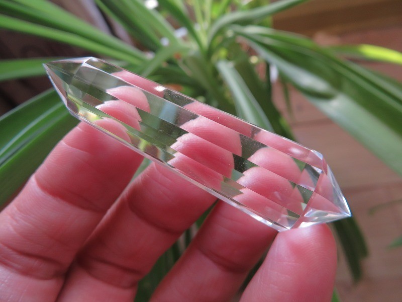 12 Sided VOGEL Style Natural Clear QUARTZ CRYSTAL DT POINT  Healing 18.6g