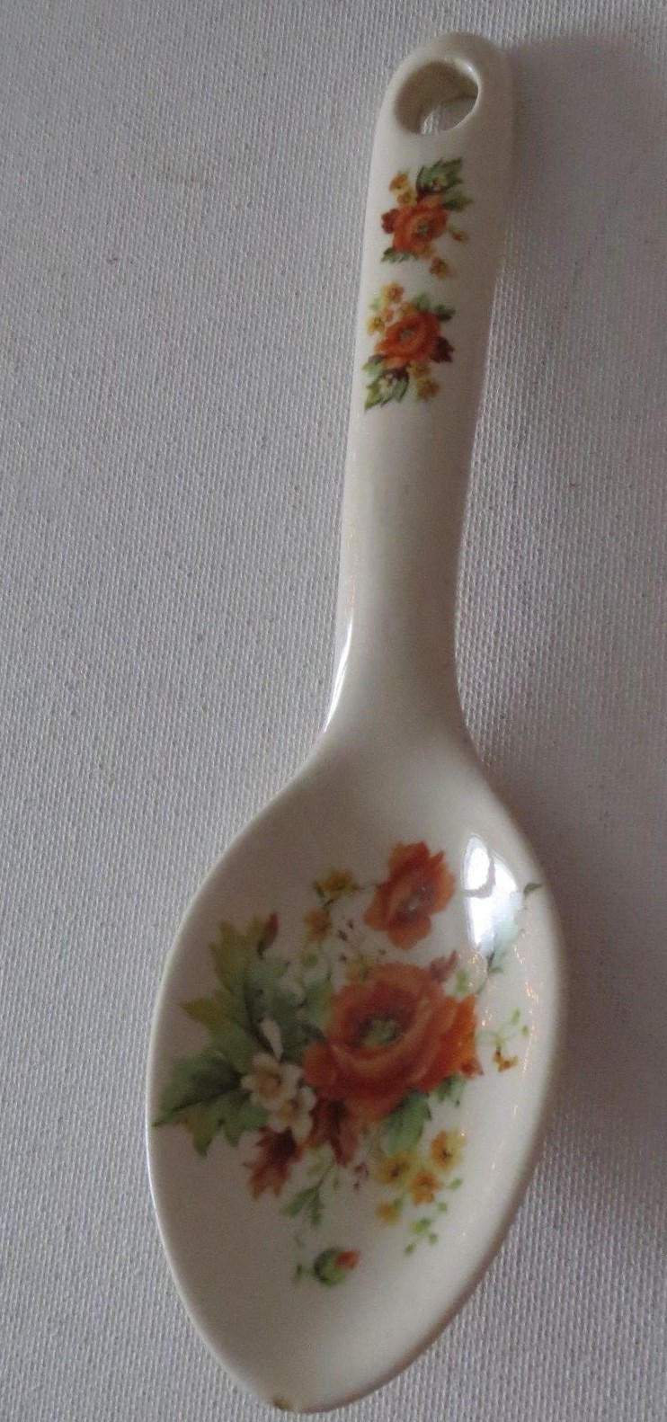 Vintage Hand Painted Porcelain Collector Spoon~Floral 