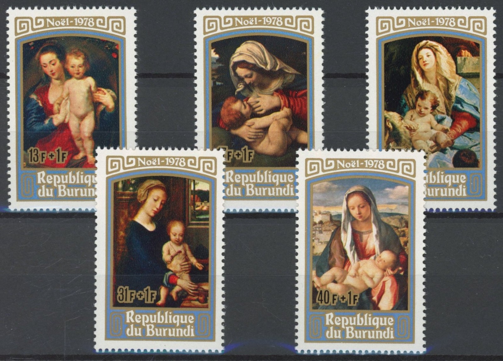 Burundi 1978 : Art / Christmas - Good Set Very Fine MNH Stamps