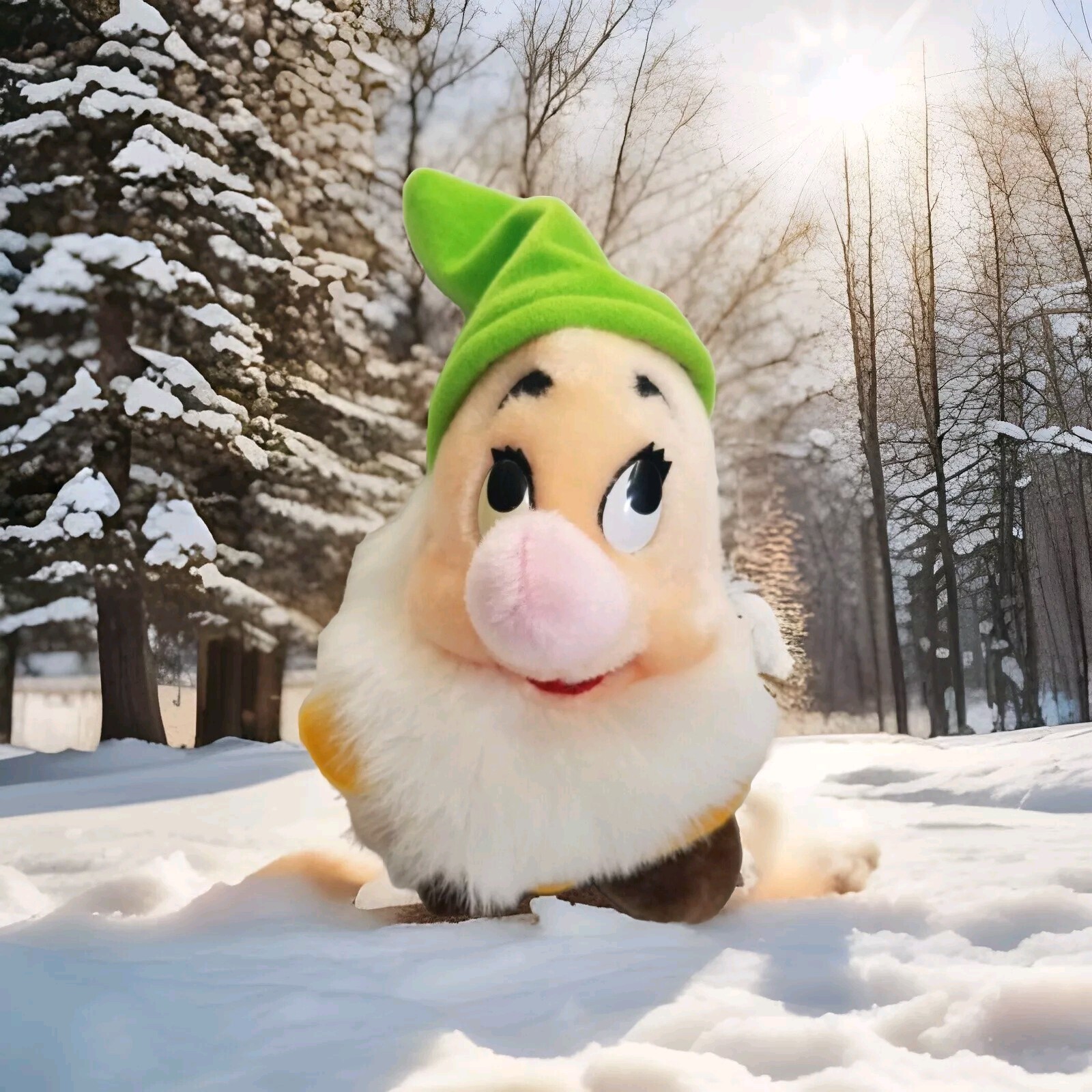 ✅BASHFUL Plushie VTG Disneyland Walt Disney World Merch Stuffed Animal Plush Toy