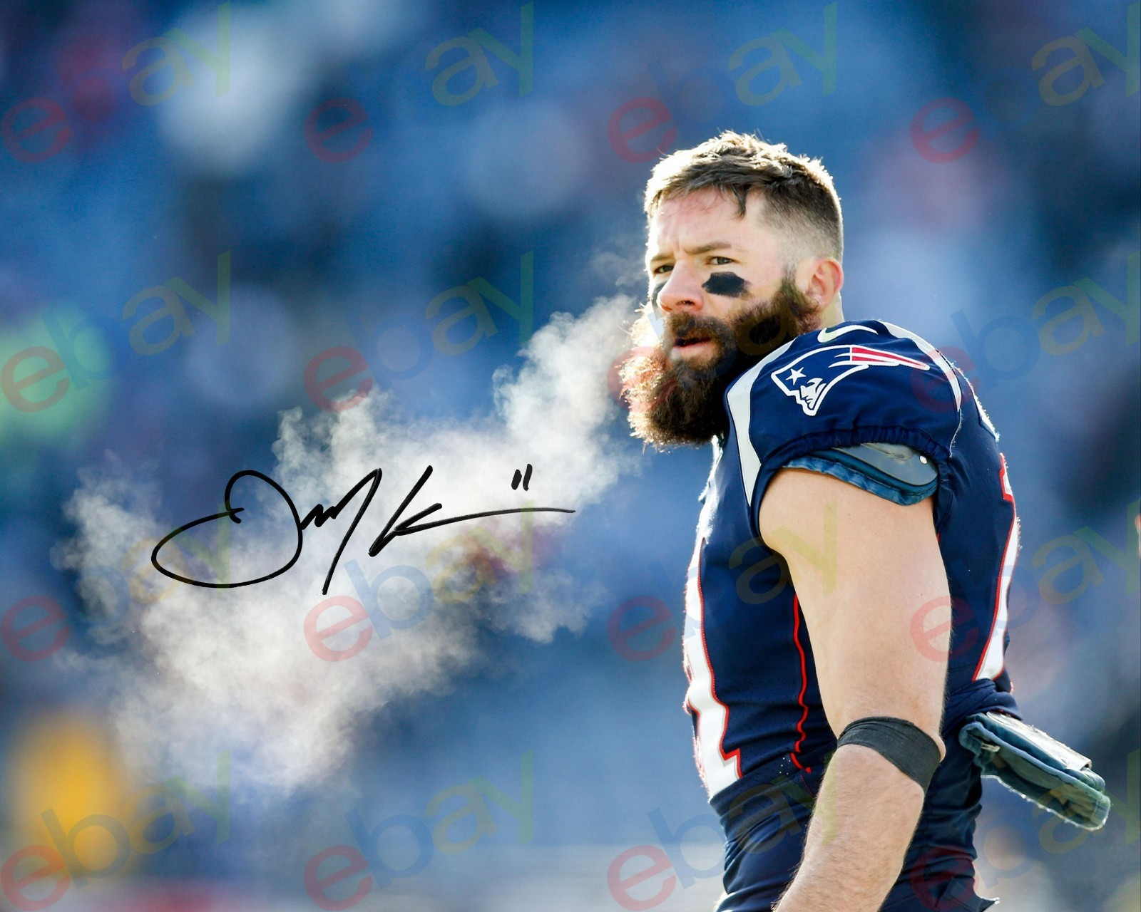 Julian Edelman REPRINT auto signed 8x10 Photo New England Patriots