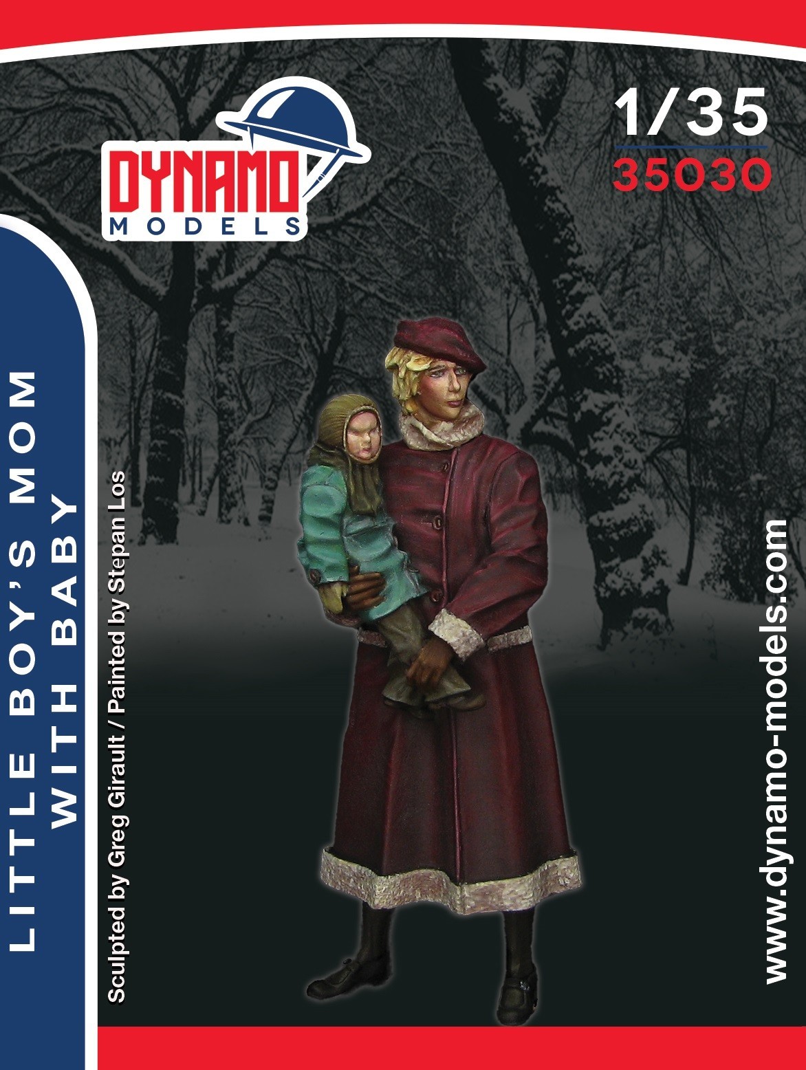 DYNAMO MODEL 1:35 SET 35030 WORLD WAR II CIVILIAN LITTLE BOY'S MOM W/ BABY