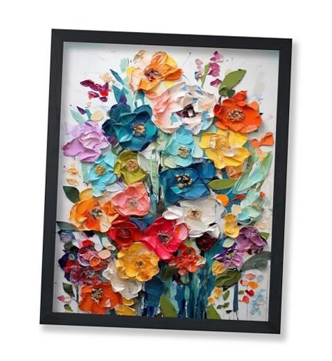  Flower Poster - Wildflower Print - Watercolor Art 8"L x 10"W Style-02 Unframed