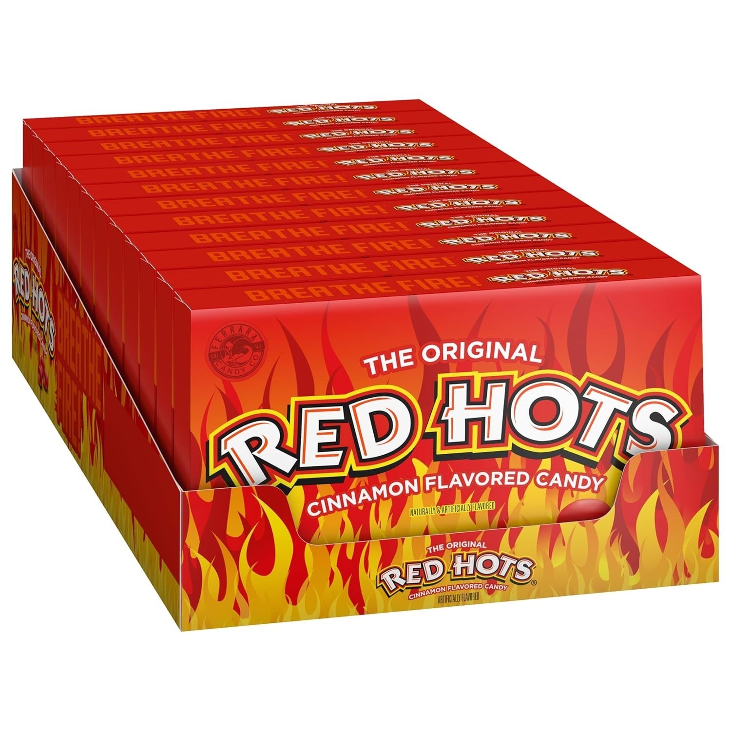 Wonka Red Hots,Cinnamon Flavored Hard Candy,5.5Ounce Theater Candy Boxes(Pack of