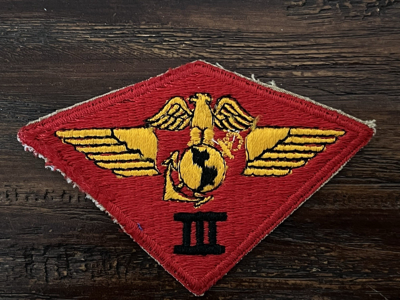 ORIGINAL PERIOD WWII WW2 USMC THIRD MARINE AIR WING MAW PATCH FE CE