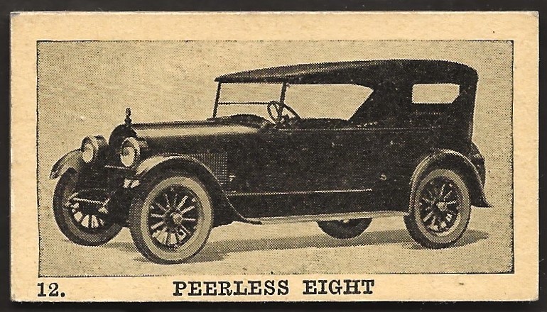 1920s Peerless Eight Automobile Card V60-1 Neilson’s Chocolate #12 Car Card