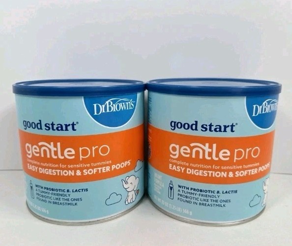 2x Dr. Browns Good Start Gentle Pro Powder Formula 20 Oz each - 0-12 Months New