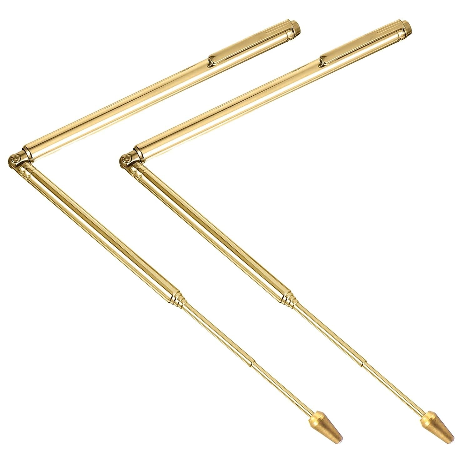 2Pcs Dowsing Rods, Retractable Stainless Steel Divining Rods Portable Pen Shape 