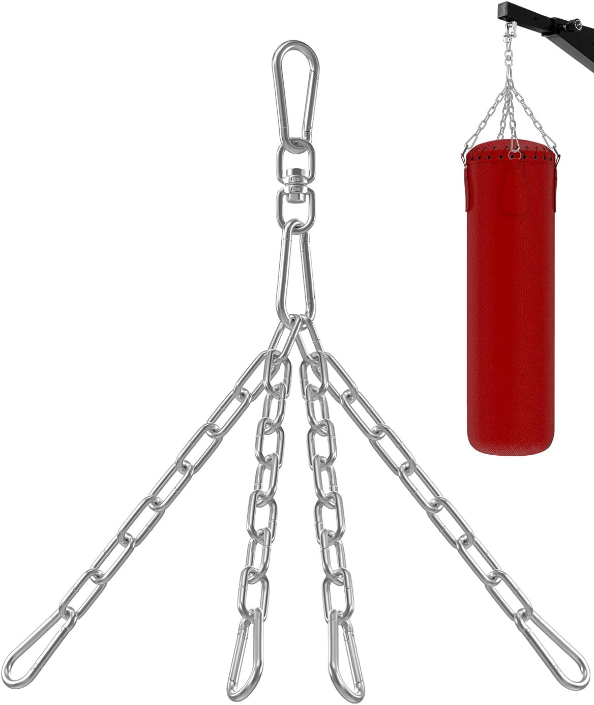 Punching Bag Hanger, Heavy Bag Spring 555 LB Capacity, Stainless Steel Hanging K