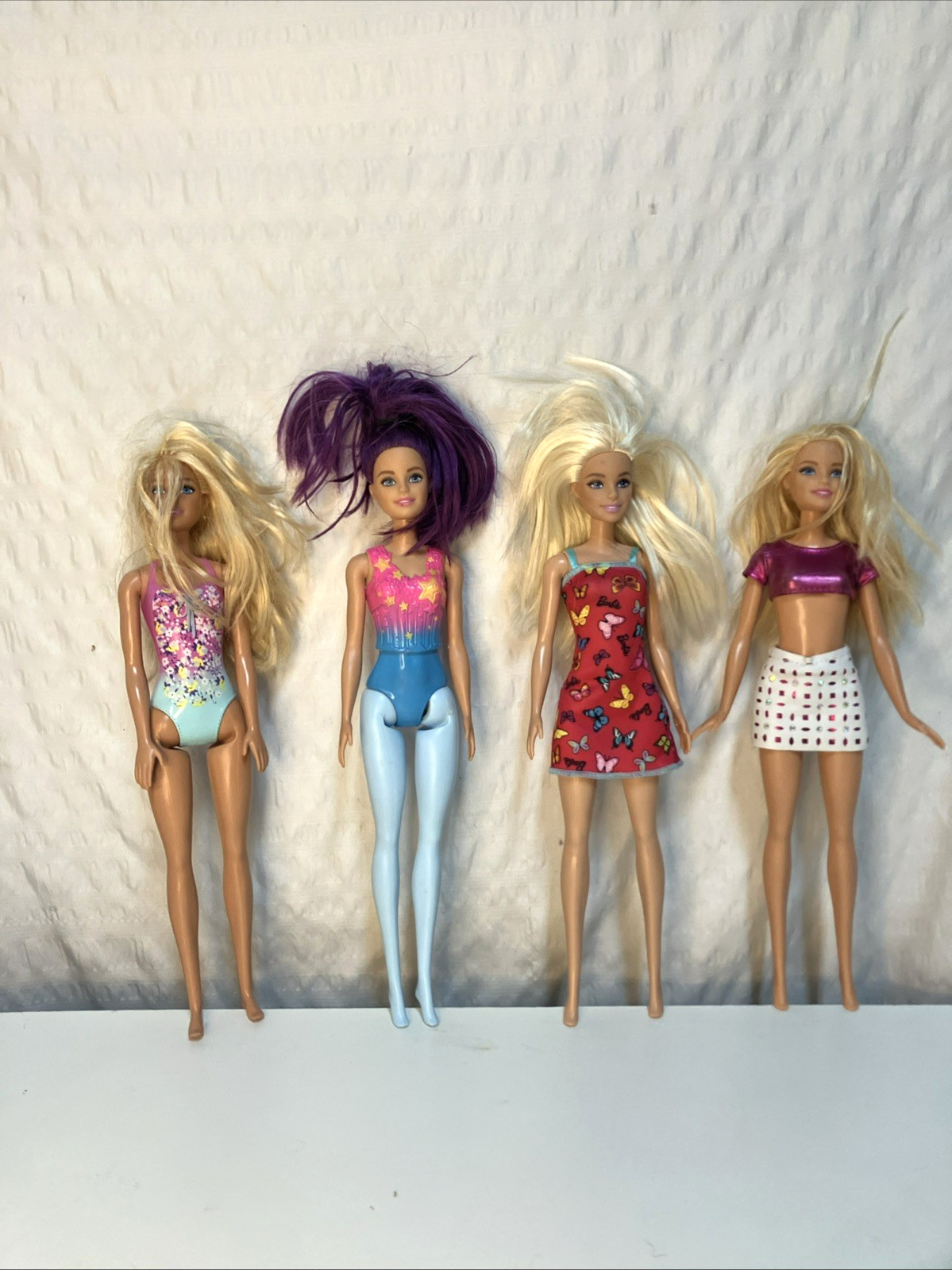 Lot of 4 Barbie Fashion Dolls 11.5” See Description For Details