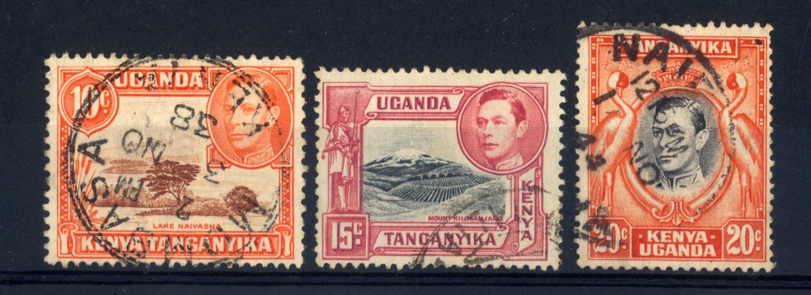 KENYA-UGANDA-TANZANIA - 1938-1954 - King George VI and landscapes