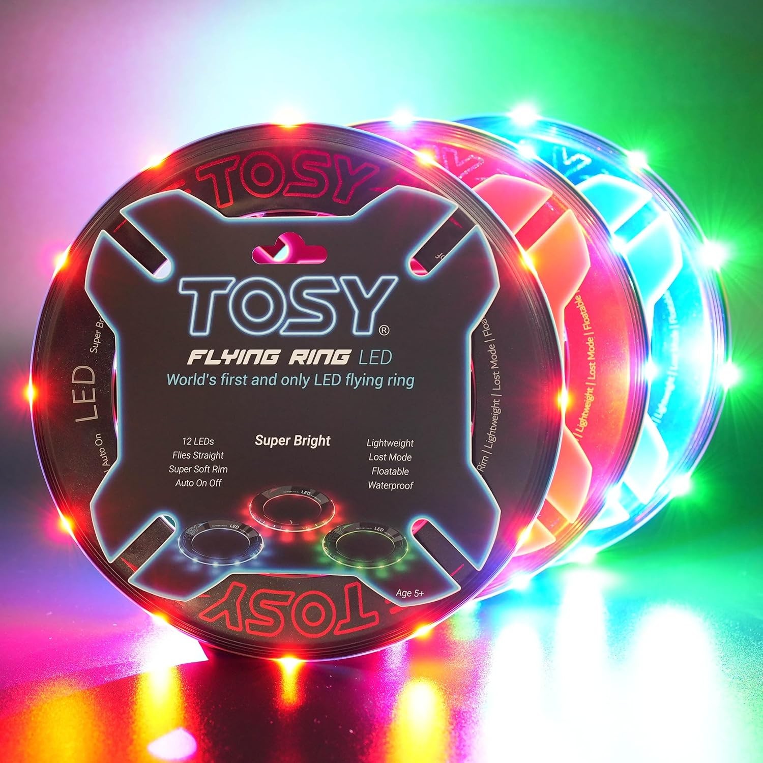TOSY Flying Ring - 36 RGB multi-color LEDs or 12 monochrome LEDs