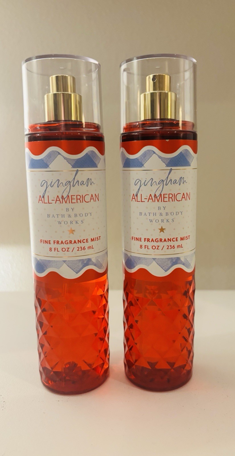 Bath & Body Works Gingham All American Fine Fragrance Body Mist 8 oz Pack of 2