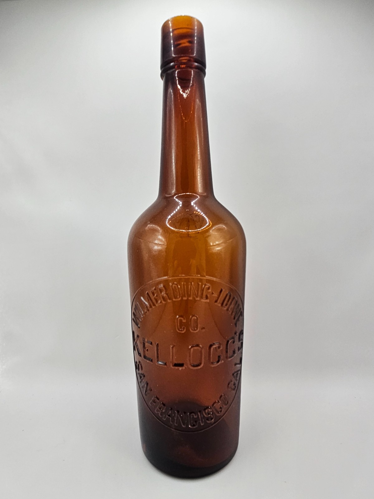 Vintage Kellogg's Wilmerding-Loewe San Francisco Whiskey Bottle VERY RARE