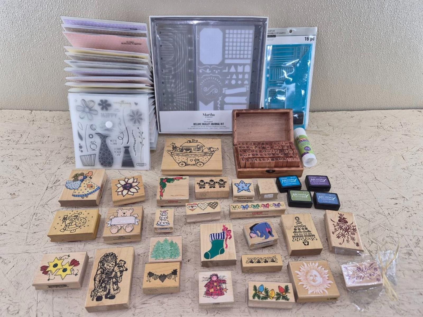 HUGE LOT Scrapbooking Journaling Supplies Stamps Inks Stencils LOOK