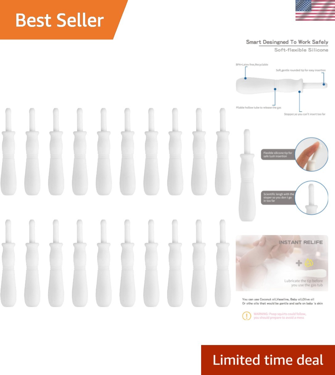 Gas and Colic Reliever for Babies, Baby Gas Colic Passer, Natural Solution fo...