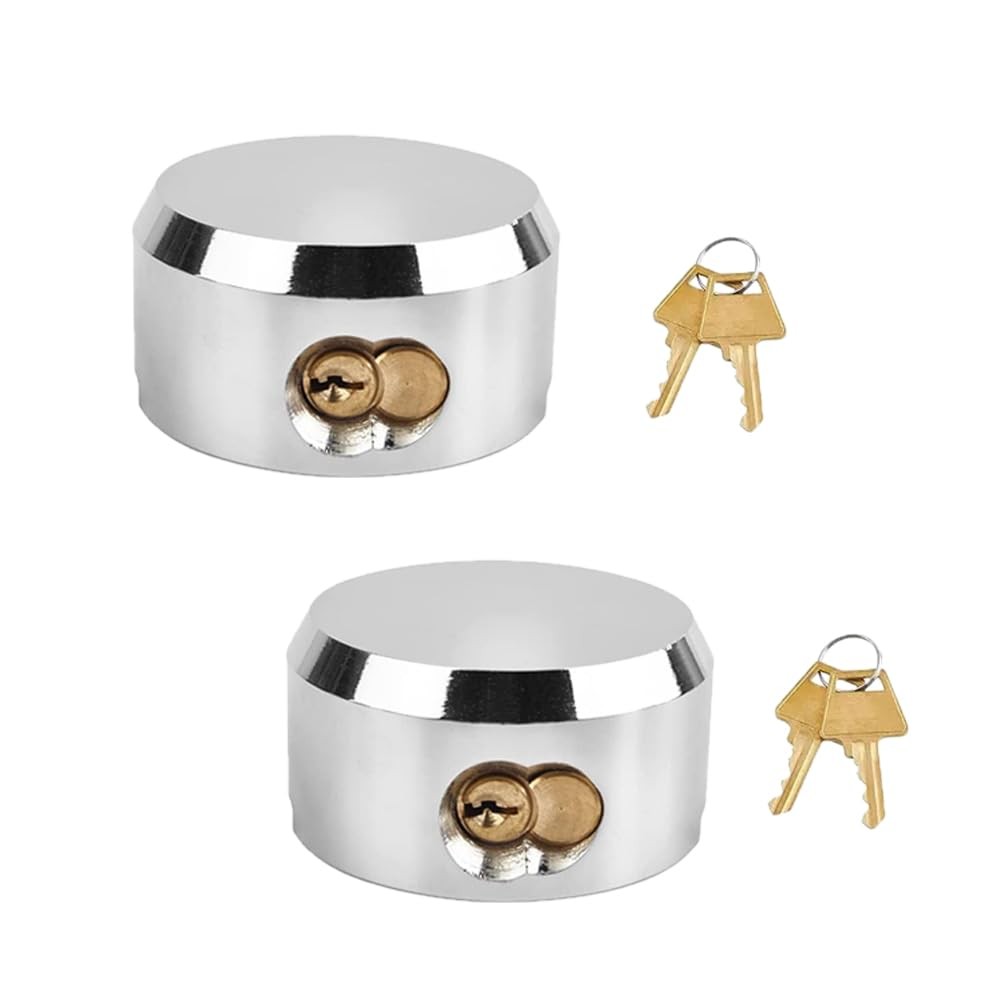 2 Pack Hidden Shackle Padlock Keyed Alike Heavy Duty Trailer Puck Padlocks An...