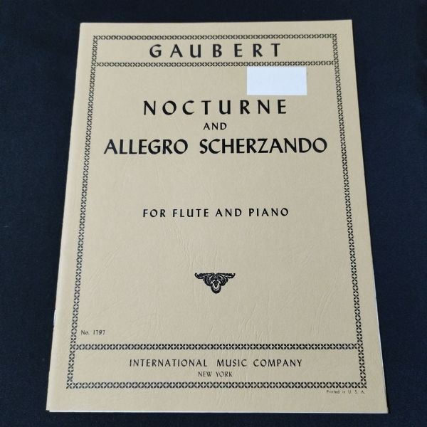Sheet Music Flute & Piano Philippe Gaubert Nocturne and Allegro Skelzand Shelf Y