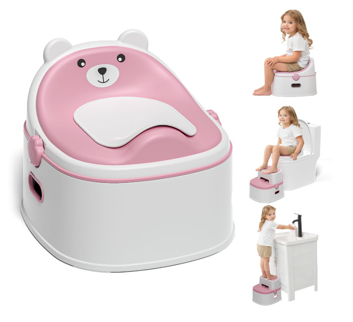 3-in-1 Toddler Potty Training Toilet for Boys & Girls - Convertible Potty Chair