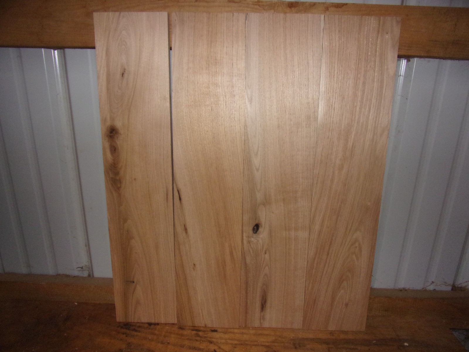 4 PC BLACK OAK WOOD KILN DRIED BOARDS LUMBER 24"X 5 1/8"X 1/2" LOT G8G RECLAIMED