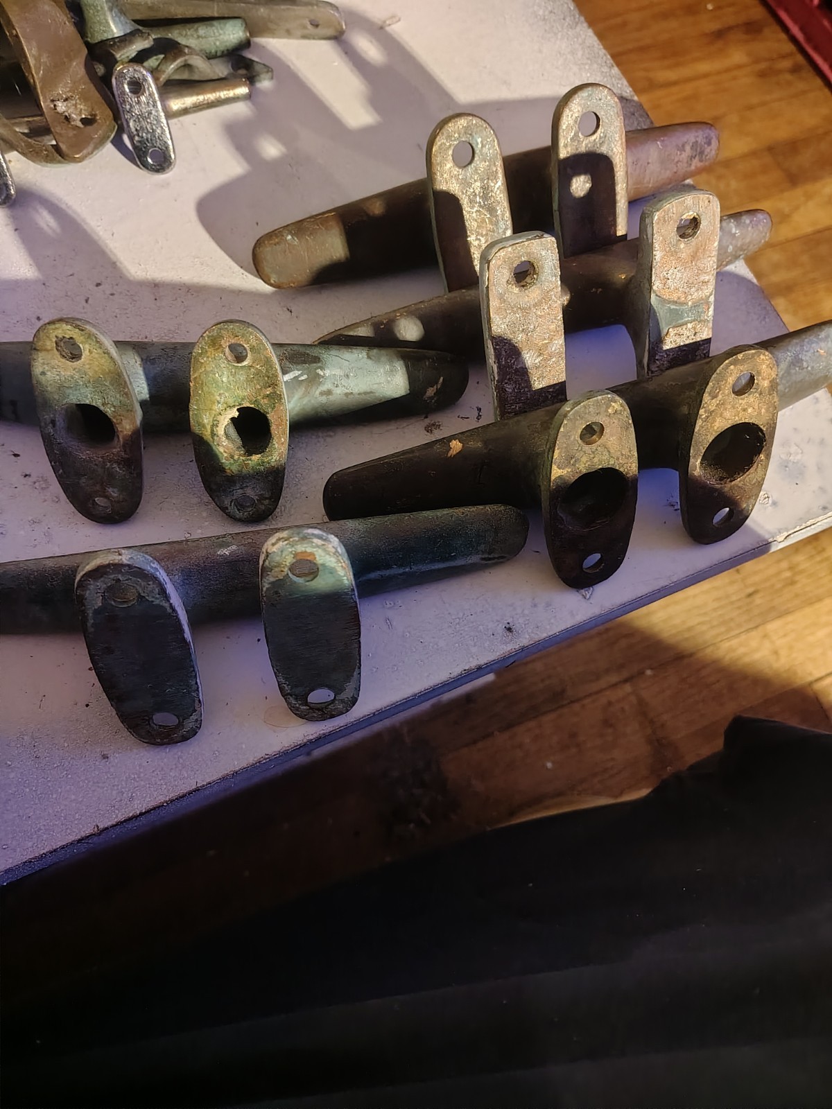 Antique Vtg 8" Solid Bronze Boat Sailboat Marine Mooring Cleat