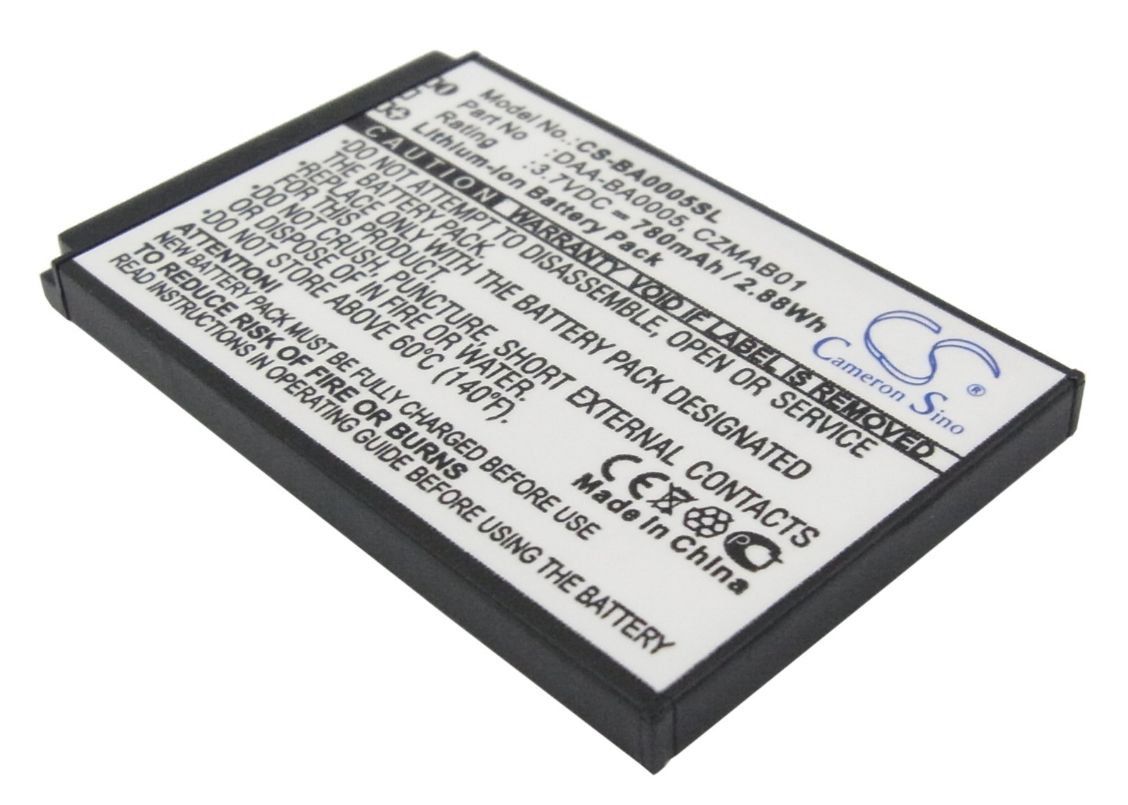BATTERIE 780mAh 70PD000000039 BA20603R69DAA-BA0005 For Creative Zen Micro Photo